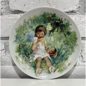 Vintage Plate| MARIE-ANGE | Girl in Apple Orchard | Paul Durand | France